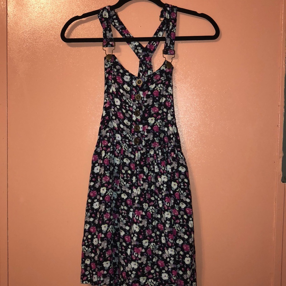 Floral overall dress